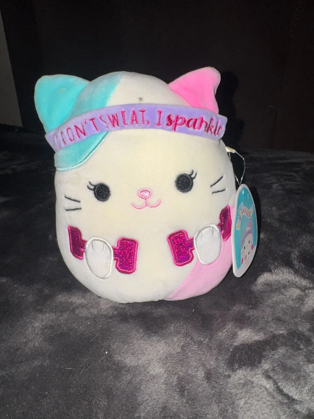 Original Squishmallows Peter Plush Toy Pastel Cat Pink Blue